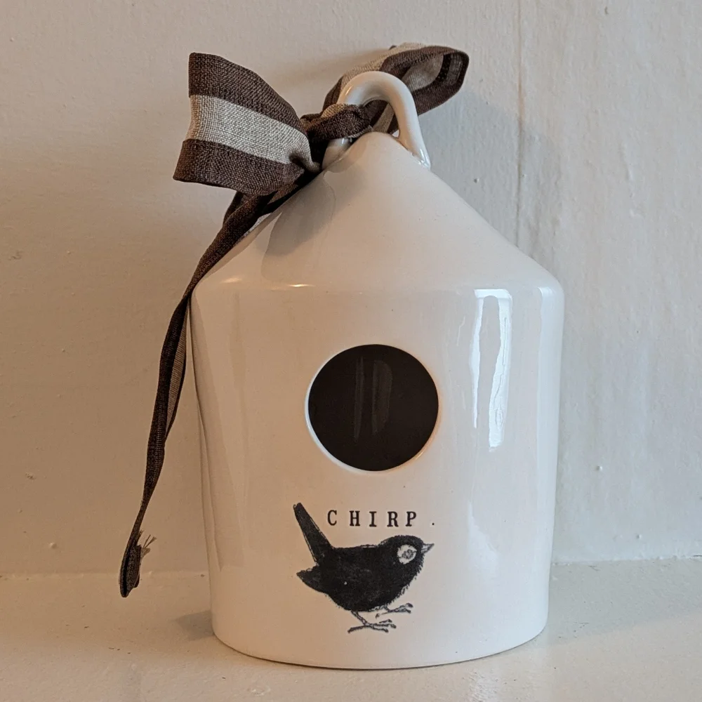 2018 RAE DUNN Ceramic Chirp Birdhouse